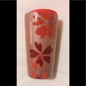 STARBUCKS ROSE COLORED SHIMMER/ FLOWERS